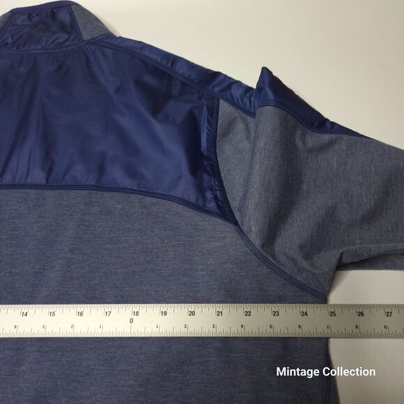 Rhone Tech Terry Full Zip Track Jacket Tasman Blue Gray Size XL With Back Pocket - Picture 13 of 14